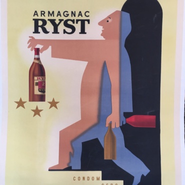 Armagnac Ryst by Savignac Original Vintage Poster