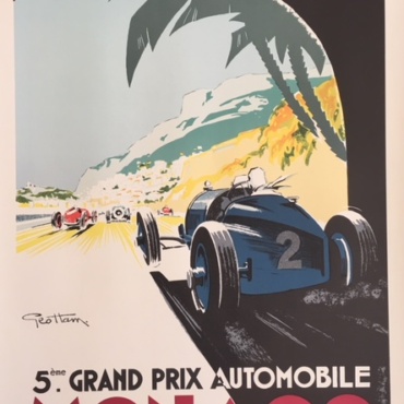 Original Vintage Poster Monaco Grand Prix Racing Geo Ham Formula1