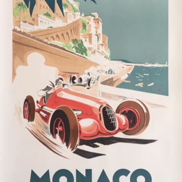 Monaco Grand Prix Formula 1 Original Vintage Poster