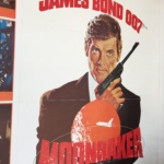 Original Vintage Poster for Moonraker James Bond Film with Roger Moore