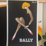 Bally blonde small ORIGINAL VINTAGE POSTER