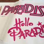 Hello Paradis bus poster by Brenot Original Vintage Poster