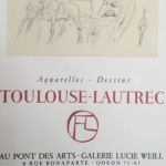 Toulouse Lautrec Aquarelles - Dessins 1962 Original Vintage Poster