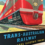 To The East Trans-Australian Railway Original Vintage Poster