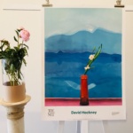 David Hockney Mount Fuji with Flowers