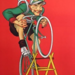 J B Louvet Original Vintage Cycling Poster by Mich