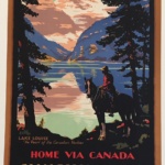 Home Via Canada Canadian Pacific Railway Original Vintage Poster