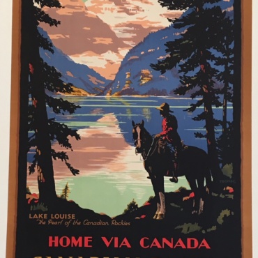 Home Via Canada Canadian Pacific Railway Original Vintage Poster