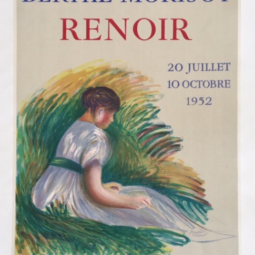 Renoir Berthe Morisot Original Vintage Poster 1952