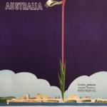 Visit Western Australia Floral Emblem Original Vintage Poster