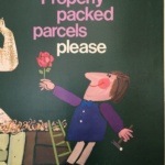 Properly Packed Parcels Please - GPO Statue Original Vintage Poster