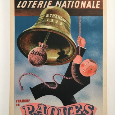 Loterie Nationale Tranche de Paques Original Vintage Poster