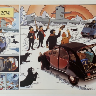 tin tin vintage poster