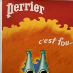 Original Vintage Poster Perrier C'est Fou Eyes