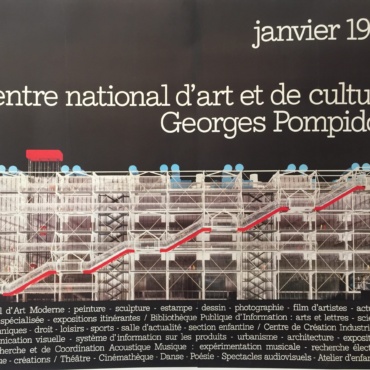 Georges Pompidou Widmer Vintage Poster Original