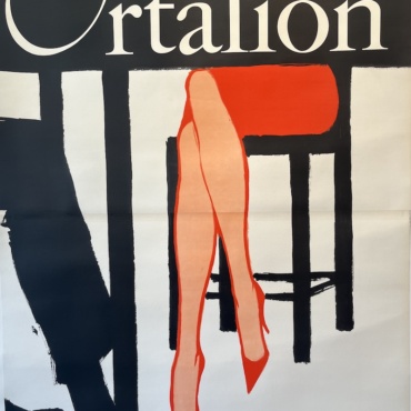 Gruau Calze Ortalion Oversized Original Vintage Poster