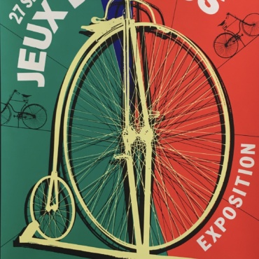 Jeux De Velos Exposition Original Vintage Bicycle Poster