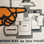 Villemot Le Compteur Bleu Original Vintage Poster