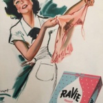 Ravie Washing Powder by Brenot Original Vintage Travel Poster