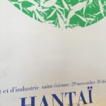 Simon Hantaï Original Vintage Exhibition Poster 1973