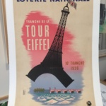 Loterie Nationale Tranche de la Tour Eiffel 1939 Original Vintage Poster