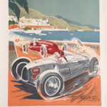 Original Vintage Poster Monaco Grand Prix Racing Geo Ham Formula1