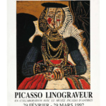 Picasso Linograveur 1992 Original Vintage Exhibition Poster