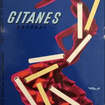 Gitanes Cigarettes by Villemot Original Vintage Poster