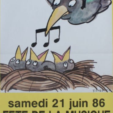 Fete de la musique 1986 by Tomi Ungerer Original Vintage Poster