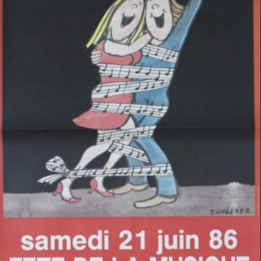 Fete de la musique 1986 Dancing Couple Original Vintage Poster