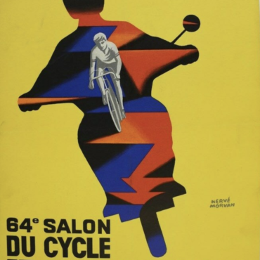 Salon Cycle Motocycle 1977 by Herve Morvan Original Vintage Poster