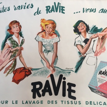 Ravie Washing Powder by Brenot Original Vintage Travel Poster