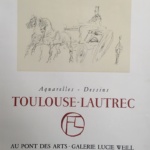 Toulouse Lautrec Aquarelles - Dessins 1962 Original Vintage Poster