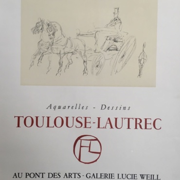 Toulouse Lautrec Aquarelles - Dessins 1962 Original Vintage Poster