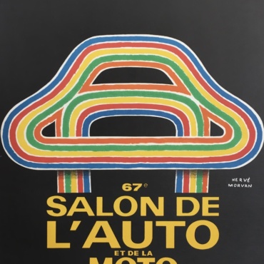 Salon l'auto de la moto 1980 by Herve Morvan Original Vintage Poster