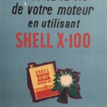 Shell Oil X-100 by Jean Colin Original Vintage Poster