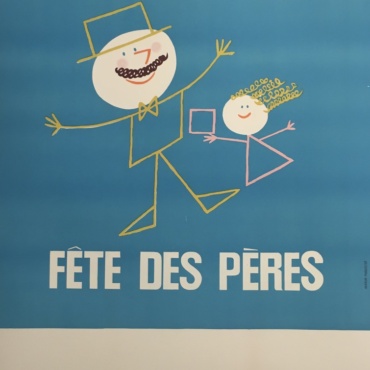 Fête des Peres Original Vintage Poster