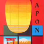 Villemot Air France Japon / Japan 1963 Original Vintage Poster