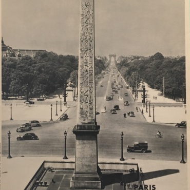 Paris Champs-Elysees Place le la Concorde Original Vintage Poster