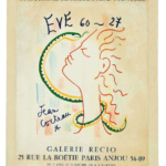 Jean Cocteau Galerie Recio Original Vintage Poster