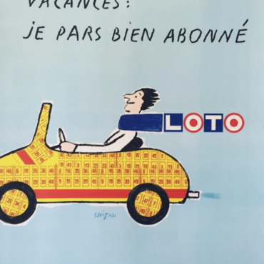 Original Vintage Poster Savignac Loto