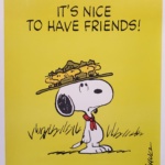 Snoopy "It's Nice To Have Friends" Original Vintage Poster