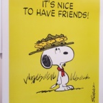 Snoopy "It's Nice To Have Friends" Original Vintage Poster