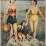 Sea Bath Shanghai Original Vintage Poster