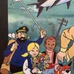 Tin Tin et Le Lac Aux Requins Original Vintage Poster