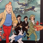 Tin Tin et Le Lac Aux Requins Original Vintage Poster