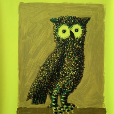 Villemot Owls lithograph series 1975 Original Vintage Poster