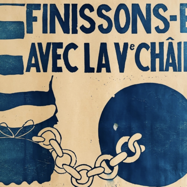 Finissons-en avec la Vè chaîne May 68 Original Vintage Poster