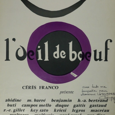 A travers L'oeil de boeuf Original Vintage Poster