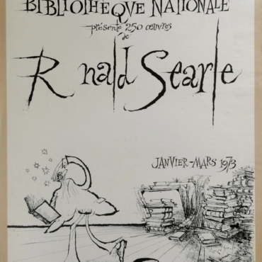 Ronald Searle Bibliothèque Nationale Original Vintage Poster